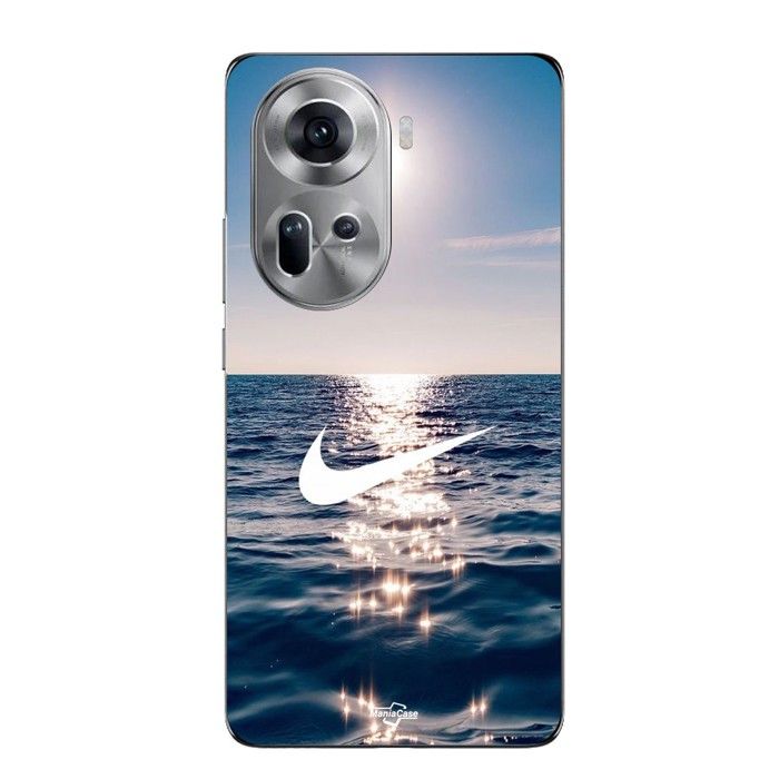 Coque Pour Oppo Reno 11 5g Nike logo blanc mer solei Maniacase