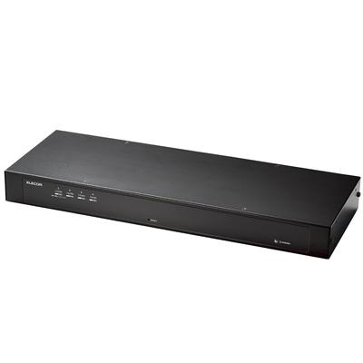 ELECOM PC Switcher KVM Switch VGA 4 Porte Commutazione 4 PC Rack Tipo Funzione di Emulazione Dotato (D-sub 15 pin) KVM-RVUSN4