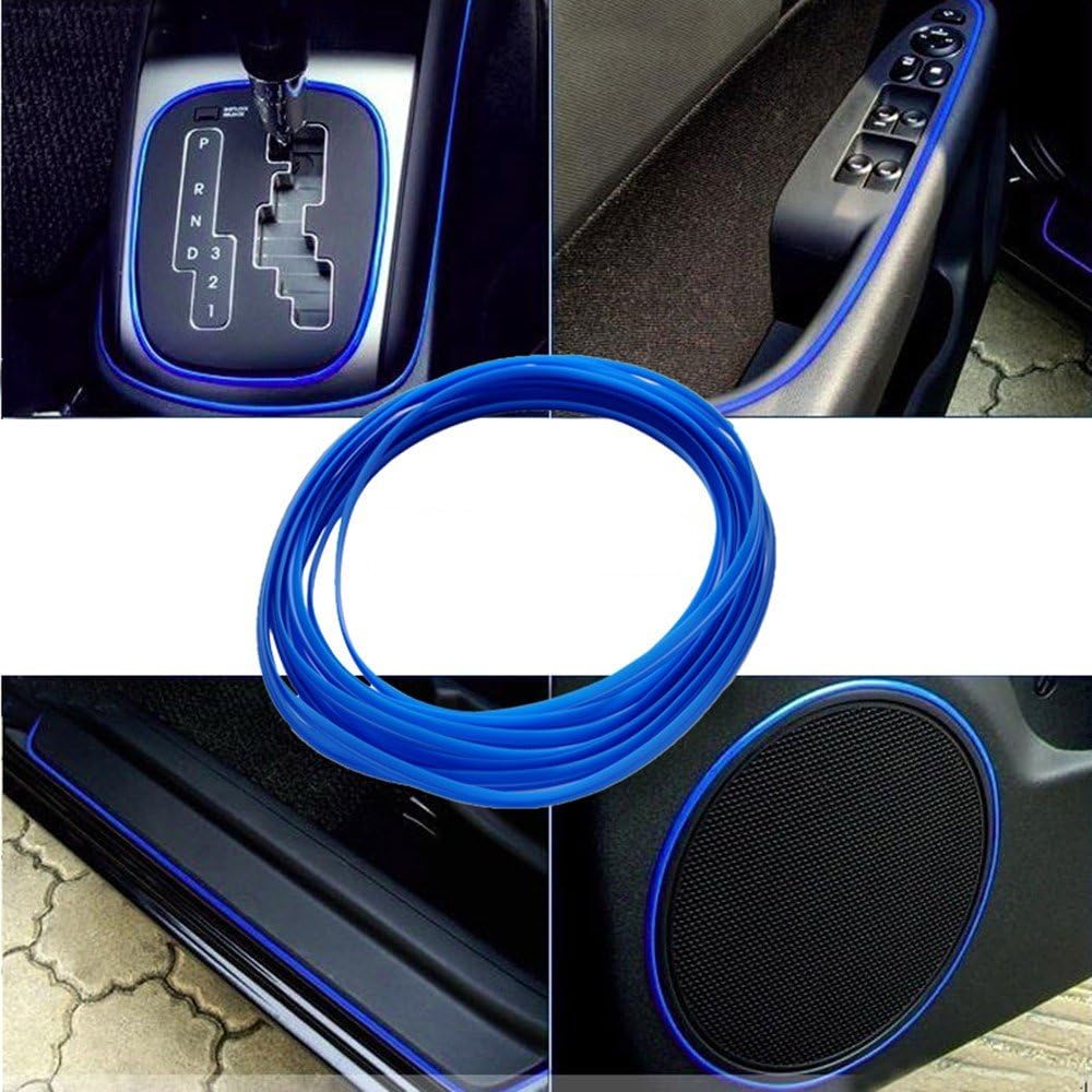 Red 5M Flexible Trim For DIY Automobile Car Interior Exterior Moulding Trim Decorative Line Strip