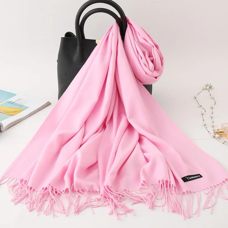 Solid Color Cashmere Scarf For Men Winter Pashmina Warm Neckerchief Navy Black Gray Men'S Business Scarves Male Bufandas Shawls