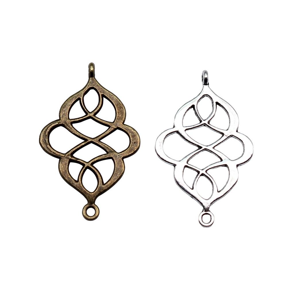 Double Hole Bow Connectors Cute Ribbon Charms For Earring And Bracelet Making