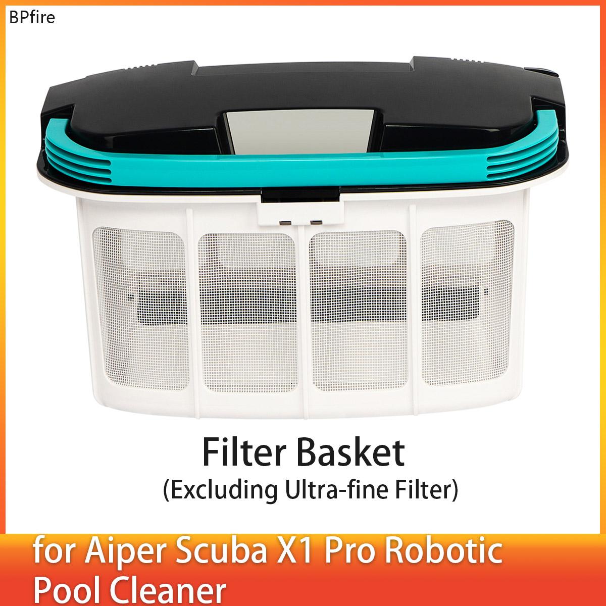Ultrajemný filtrační koš pro robotický čistič bazénu Aiper Scuba X1 Pro, Čištění stěn a vodní linky, Dvojitá filtrace