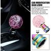 Aramox Universal Manual Gear Shift Knob, Crystal Bubble Acrylic Design with 3 Adapters, 8mm/10mm/12mm Thread Size