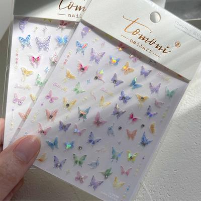 Shell Licht Schmetterling Nail art Aufkleber DIY Machen Kreative Dekorative Aufkleber