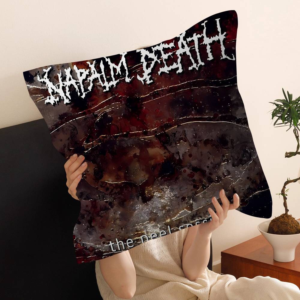 Heavy Rock Band-Napalms-Deaths Pillow Gifts Home Office Furnishings Bedroom Sofa Car Cushion Cover case 45x45cm
