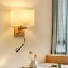 Wall Light LED Modern Wood Indoor Corridor Wall Mounted Sconce Without Bulb Chinese Style White