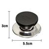 Universal Pot Lid Handle Mounting Screw Kitchen Cookware Replacement Handle Stainless Steel Base Round Plastic Fixed Knob