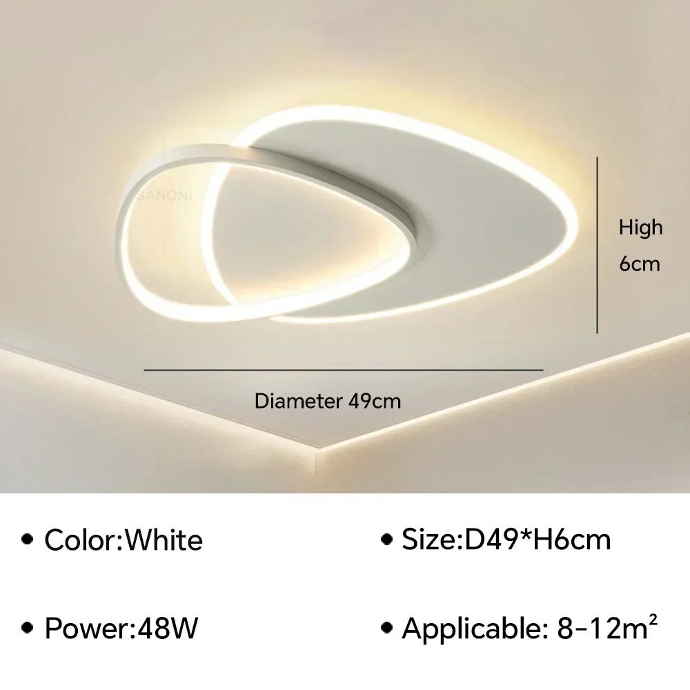 Modern Simple LED Ceiling Lamp For Living Room Bedroom Study Baby Room Kitchen Aisle Loft Chandelier Lighting Fixture Home Decor