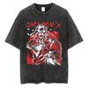Harajuku Anime Rurouni Kenshin Himura Kenshin Print Tshirt Men Manga Oversized Tshirts Washed Cotton Tee Male Casual T Shirt