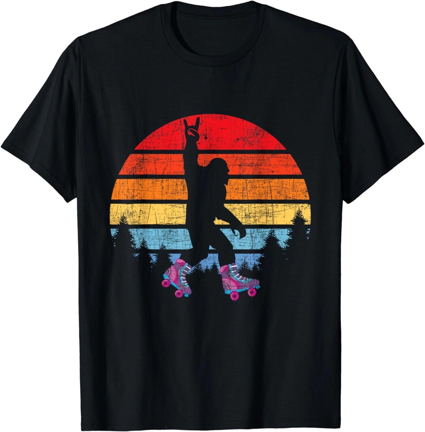 Retro Vintage Bigfoot Skater - Roller Skating Roller Derby Gift Unisex T-Shirt XL