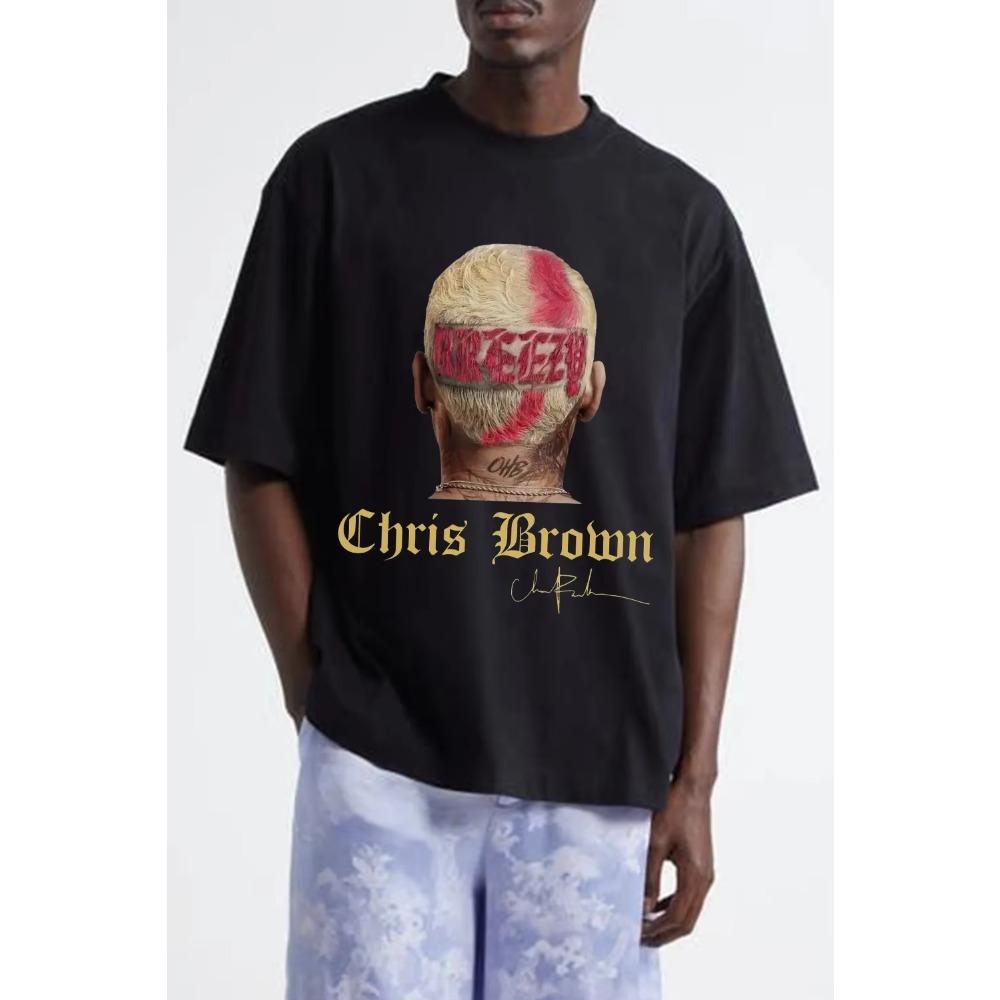 Summer Hot Sale 2026 Fashion Chris Brown Graphic T Shirt Unisex Casual Harajuku Hip Hop Punk Cotton T-shirt Short Sleeve Casual Clothing