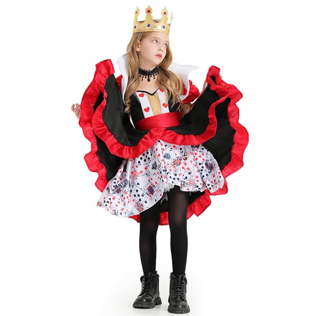 Toku und Yuu Herzkönigin Cosplay für Trumpfmagier Rot und Niedlich Kinder, Prinz, Hexe, Halloween, Land, Charakter, Junge, Krone, Weihnachten, Lustig,
