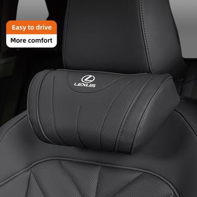 Car Neck Pillow Leather Breathable Soft Headrest Accessories For UX Ct200h LX600 RX350 RX300 IS300h GX460 LX570 NX GS300