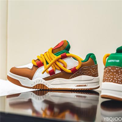 Men's Shoes Versatile Thick Sole Height Increasing Trend New Sports Leisure Retro Niche Design Vulcanized Board Shoes Sneakers