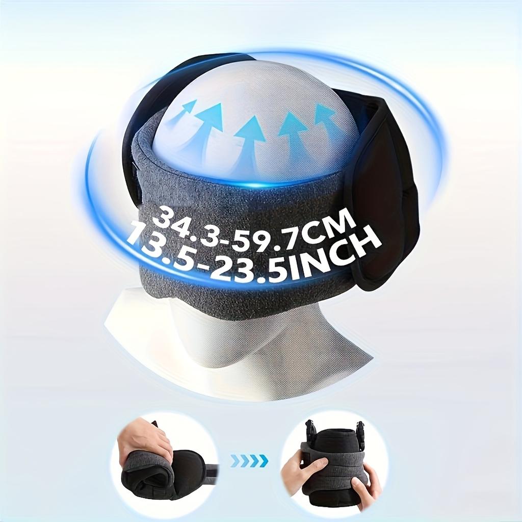This 3D Sleep Mask Provides Complete Darkness, Relieves Eye Strain Adjustable for Both Men and Women Includes a Neck Cover and Travel Pillow Strap