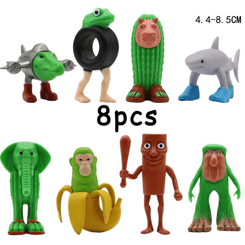 6-18pcs tung sahur figure cartoon toy tralalero tralala bombardment crocodile shimpanzini bananini figures model decoration doll