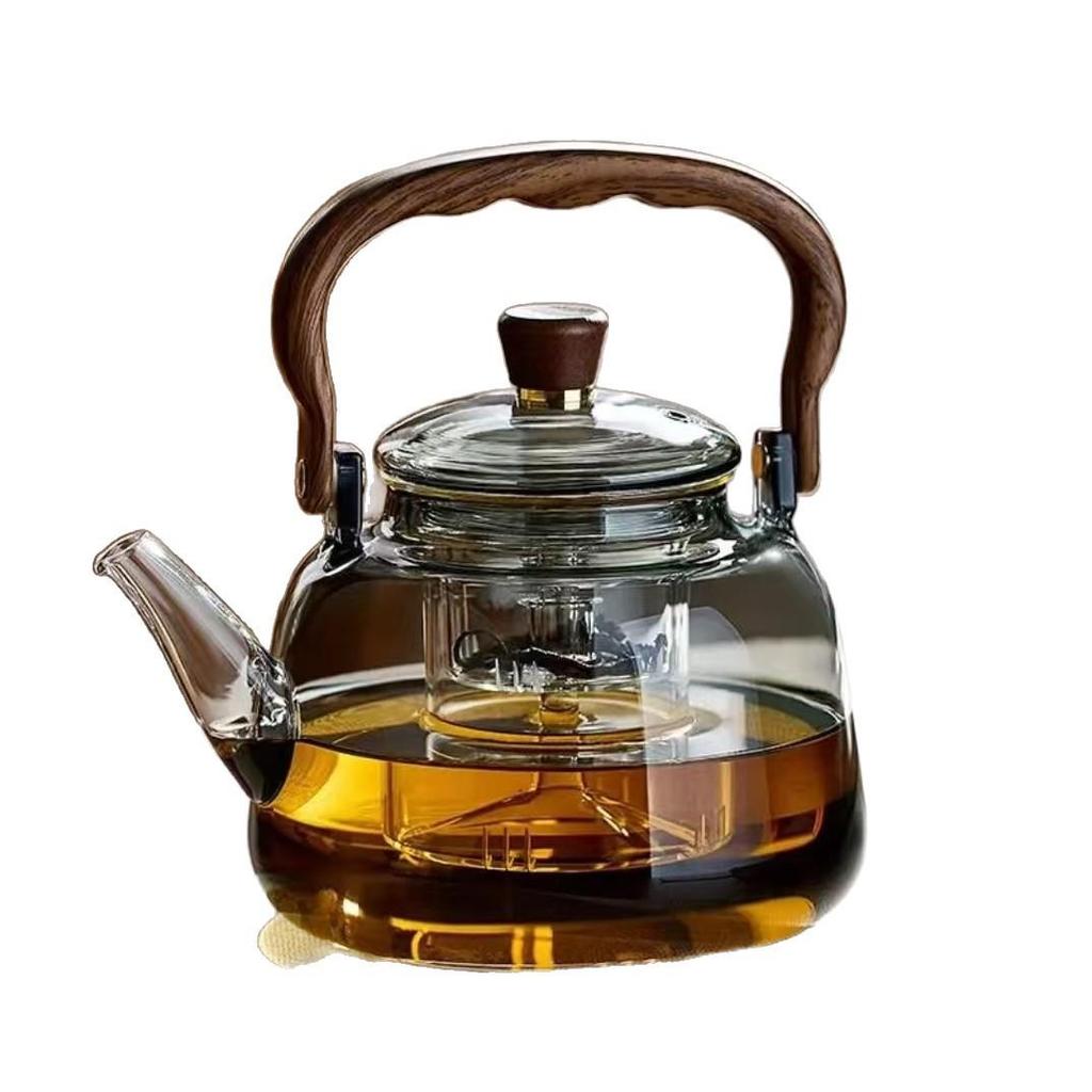 High-Temperature Resistant Electric Ceramic Glass Kettle Tea Maker Set for Boiling Water & Steaming Tea