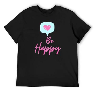 Dixie Damelio Be Happy T-shirt tull roliga kostymer plus size toppar t-shirt för män