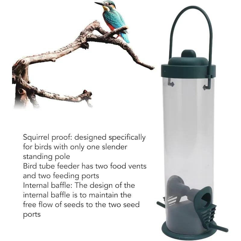 Bird Feeder Tube Bird Feeders Hanging Wild Bird Seed Feeder Hanging Bird Tableware for Outdoor Garden Paddock Bird Feeding Tool
