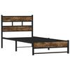 VidaXL Cadre de lit en métal sans matelas chêne fumé 75x190 cm 4017208