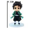 Demon Slayer 6 Pezzi 9cm Figure Chibi Tanjirou Nezuko Modello Anime Giocattolo Regalo di Natale Ornamento da Scrivania per Bambini