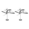2PCS Reflective Wind Powered Scare Device Stainless Steel Multifunctional Reflective Spinning Bird Deterrent for Outdoor