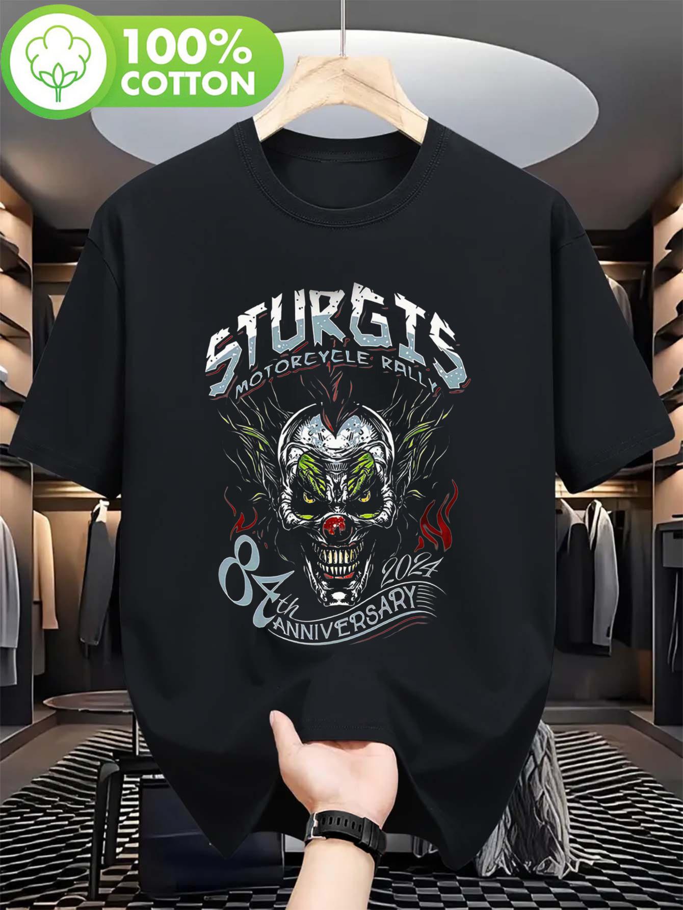 Black Cotton T-shirt - Sturgis Motorcycle Rally Graphic Tee XXXXL