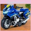 Police Motorcycle Alloy Model With Lights And Sound For Kids Play