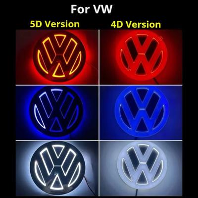 Luce Logo LED VW 11cm 4D/5D Per VW Bora Golf Jetta POLO MAGOTAN Passat Luce Emblema Posteriore Luce Logo Griglia Anteriore Adesivo Baule Dg2