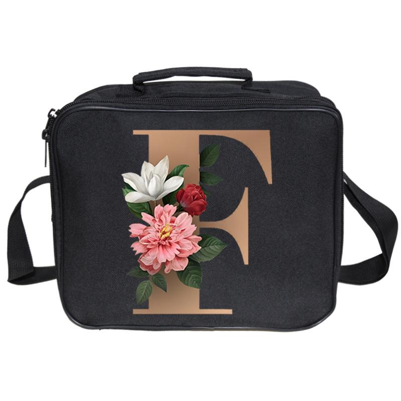 Neue bedruckte Lunchtasche mit 26 Buchstaben, großes Fassungsvermögen, Mehrfachtaschen-Lunchbox-Tasche