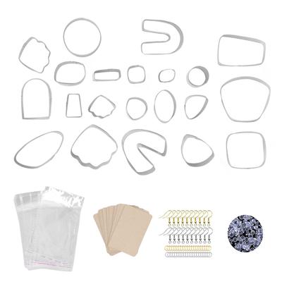 121pcs Polymer Clay Earring Kit Stainless Steel DIY Clay Earring Making Kit with 21 Earring Cutter