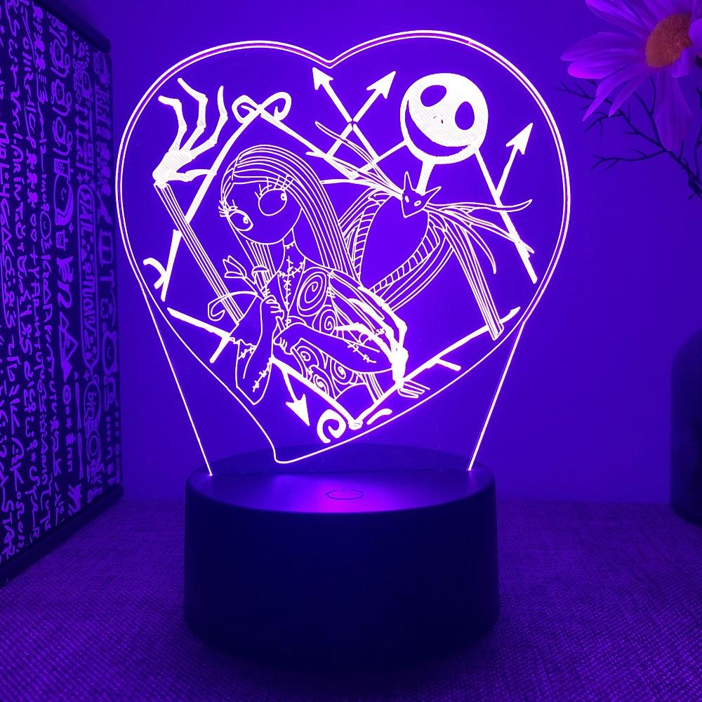 

Halloween Fairy Tale World 3D Night Light Usb Acrylic 16 Colors Gift Light Novelty Sleep Light Christmas Gift 7 colors no remote