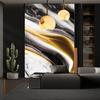 Shein Black & Gold Marble Self-Adhesive Wallpaper, Oil-Proof Home Decor PVC Sticker, Influencer Background Wall.
