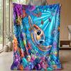 Underwater Fantasy World 2 Theme Blanket Lightweight Warm Flannel Blanket Decorative Throw Blanket for Home Decoration