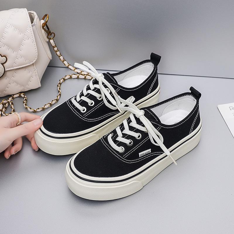 6 Spring High-end Women's Shoes Canvas Shoes Classic Retro Casual Guochao Student Skateboard Shoes
