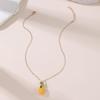 Gold-Plated 3D Fruit Pendant Necklace Suitable For Everyday Wear Birthday/Holiday Gift