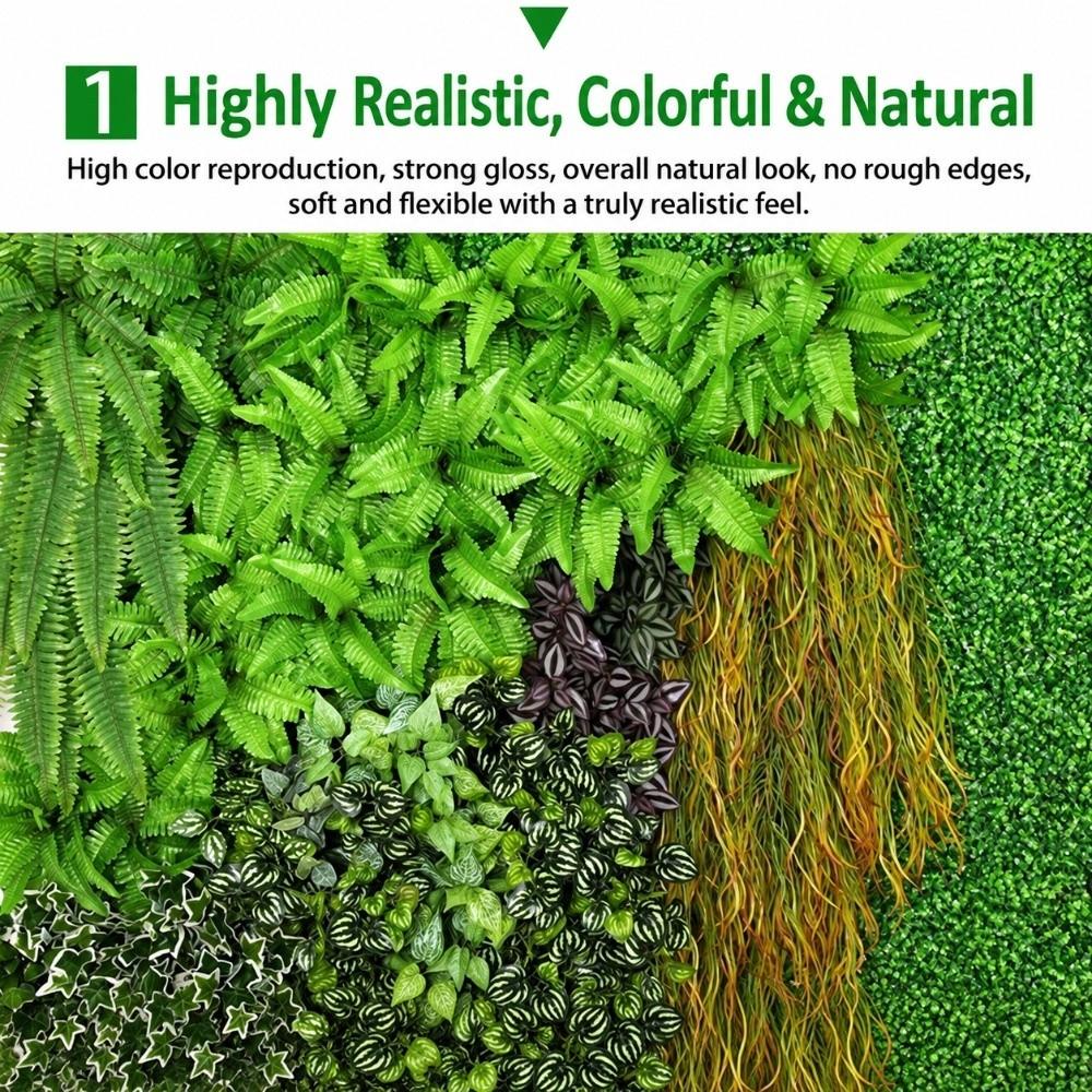Plastic Fake Foliage Panel Fake Foliage Texture Vertical Garden Panel  Outdoor Garden