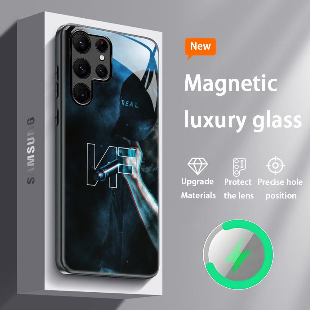 Star N-F Rapper Popular Phone Case For Samsung S25 S24 S23 S22 S21 S20 Plus Ultra Note20 Glass Magnetic Case