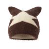Cat Ears Bag Head Warm Windproof Cold Soft Waxy Hat Knitted Hat Winter Five-Star Hat