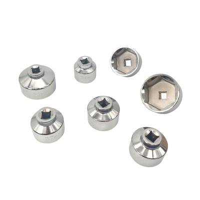7 pezzi 3/8'' chiave a bussola per tappo filtro olio kit di utensili, 24 27 29 30 32 36 38 mm di ricambio per