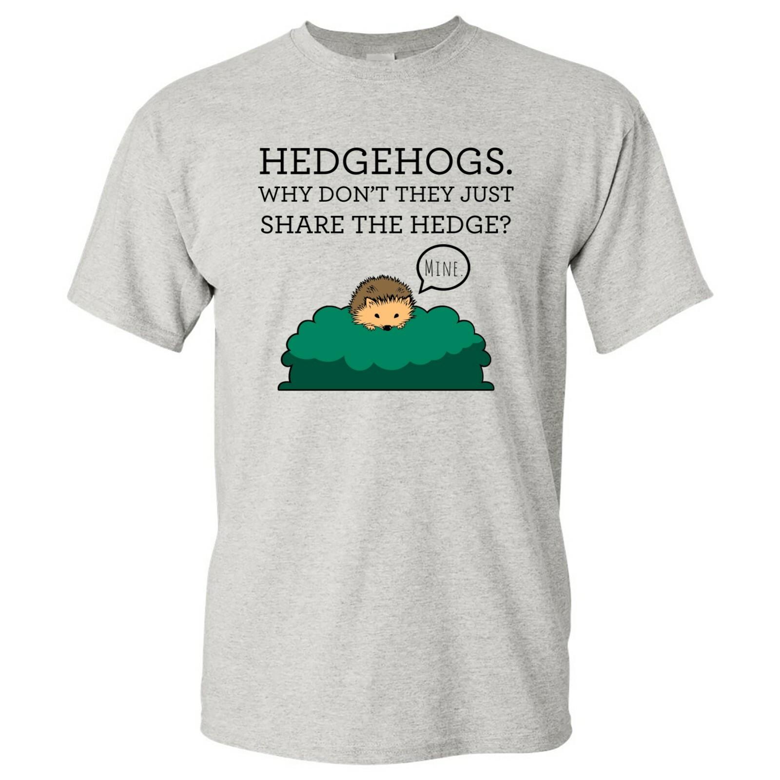 Hedgehogs Funny Animal Share The Hedge Pun Humor T Shirt M