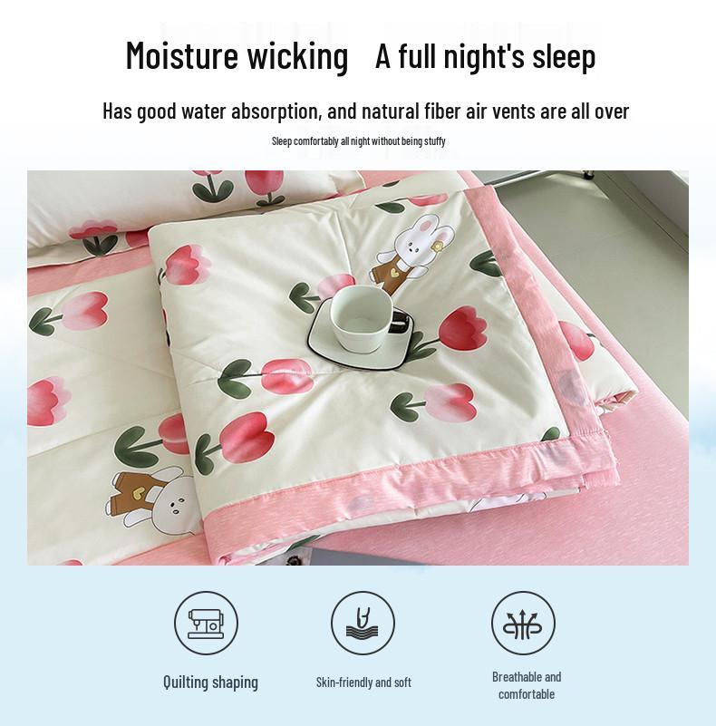 Summer Cotton Air Conditioning Quilt - Washable, Cool & Perfect for Gifting
