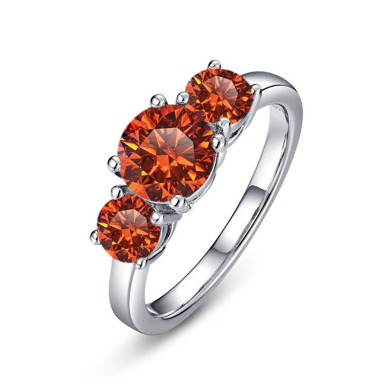 JoyceJelly S925 Silver Colors Moissanite Ring 2CT 4CT Total Full Moissanite Diamond Jewelry For Wedding Engagement Gift