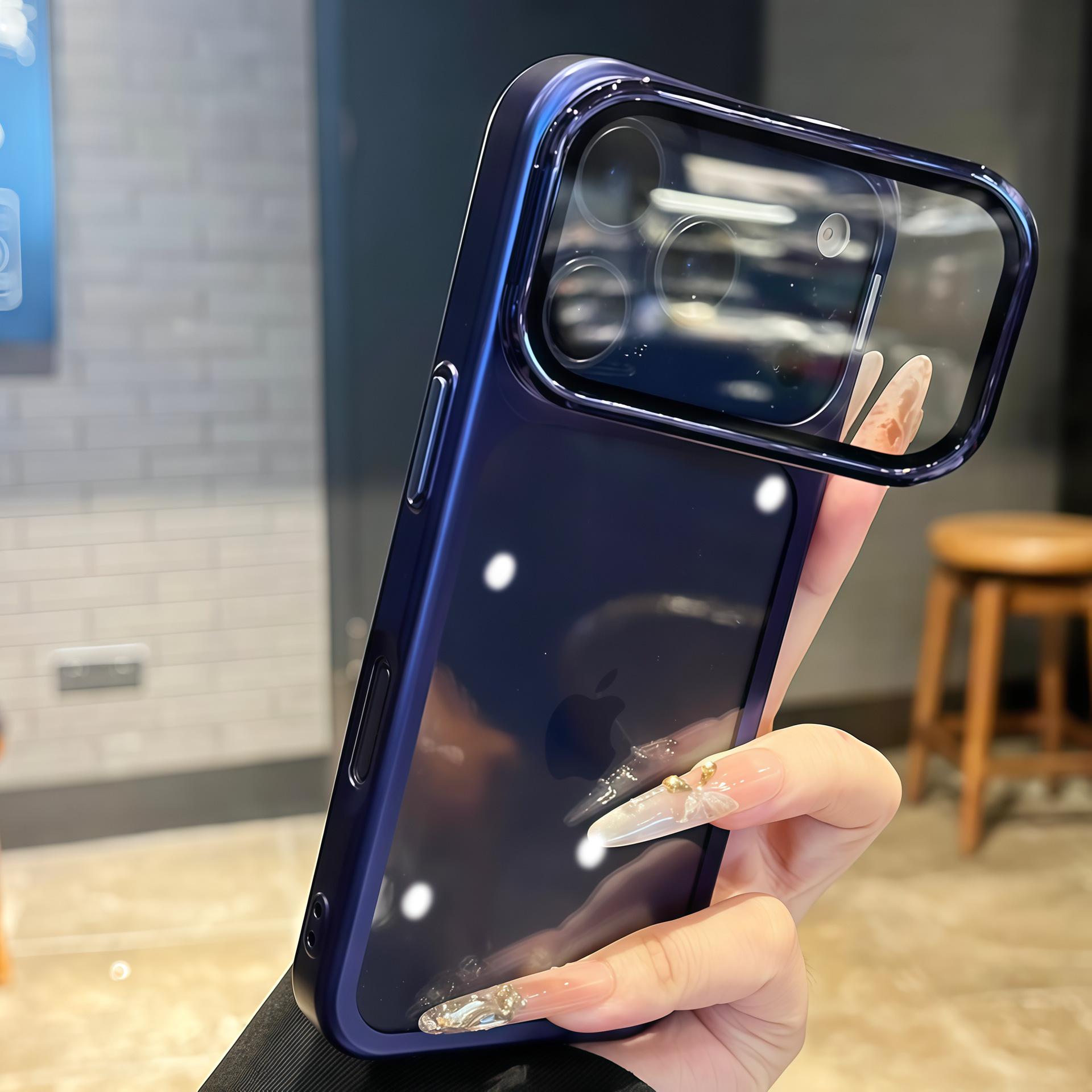 

Apple 17 Pro Max Flip-Style Transparent Case with Invisible Lens Bracket for iPhone 16 iPhone 17 Pro Max