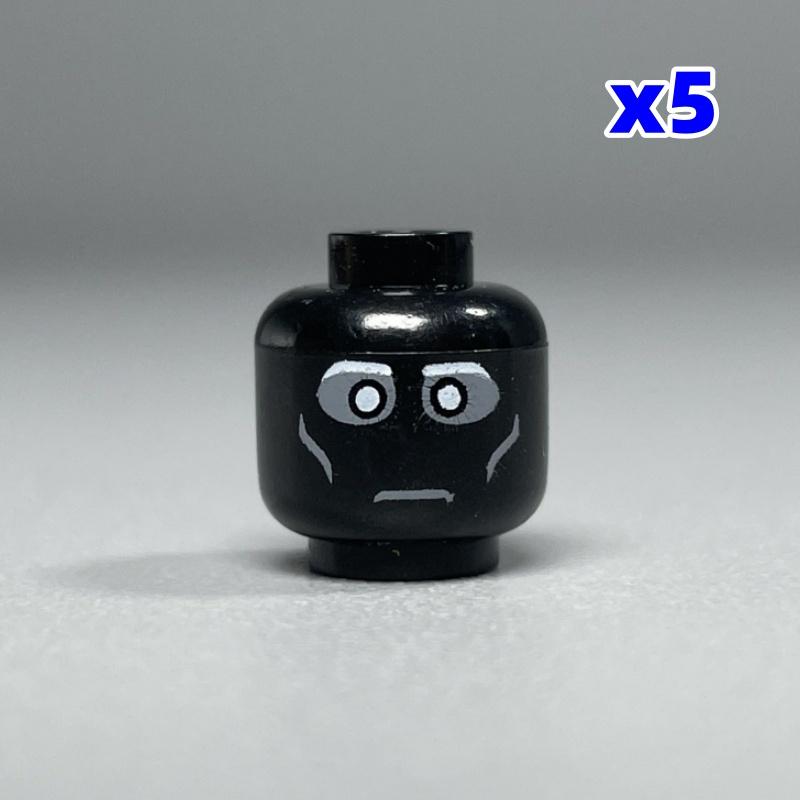MOC Bricks Hollow Flesh Face Expression Head For 4cm Figure DIY Educational Building Blocks Toys For Children Gifts