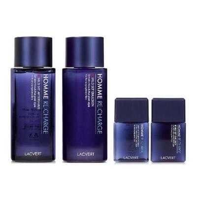 Lac Vert Homme Recharge 2-piece Set (aftershave 185ml + Emulsion 180ml + 2 Miniatures Provided), Korean Men's Popular Cosmetics