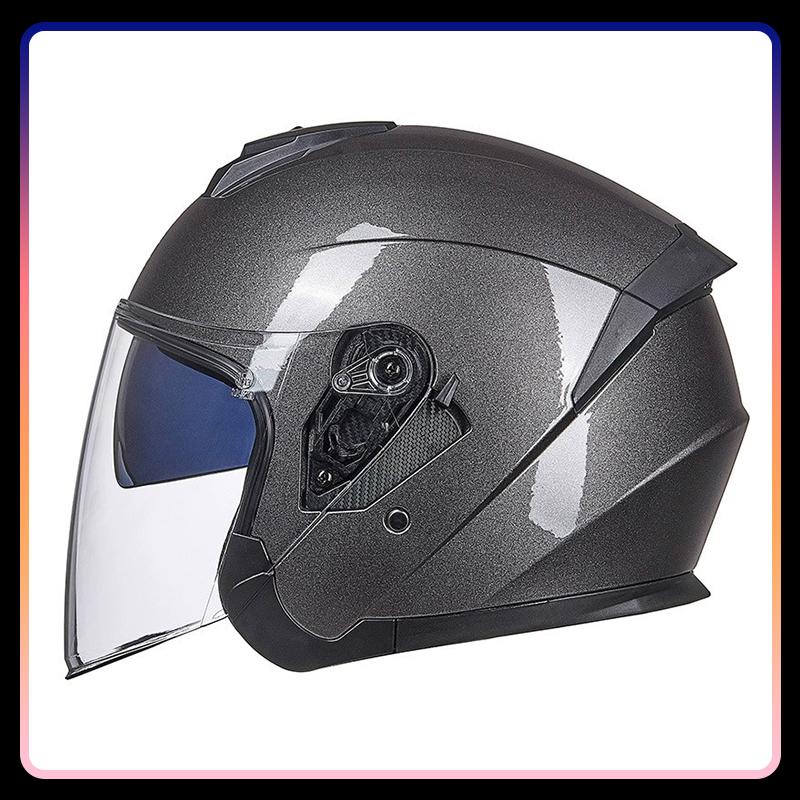 3/4 Open Face Motorcycle Helmets Racing Electric Jet Helmet Men Women Open Half Face Helmet Moto Street Four Seasons DOT
