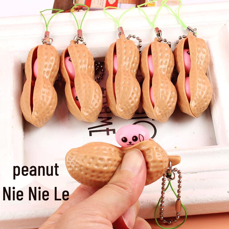 Infinite Squeeze Edamame Peanut Stress Relief Toy - Creative Decompression Pinch Gift