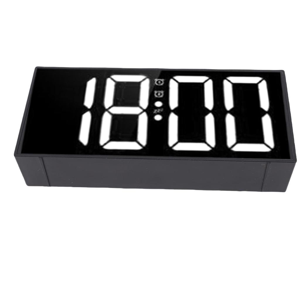 Lauter Doppelwecker 7,4 Zoll Spiegel LED 3 Modi Vibrationswecker mit Bettvibrator unter dem Kissen für Tiefschläfer