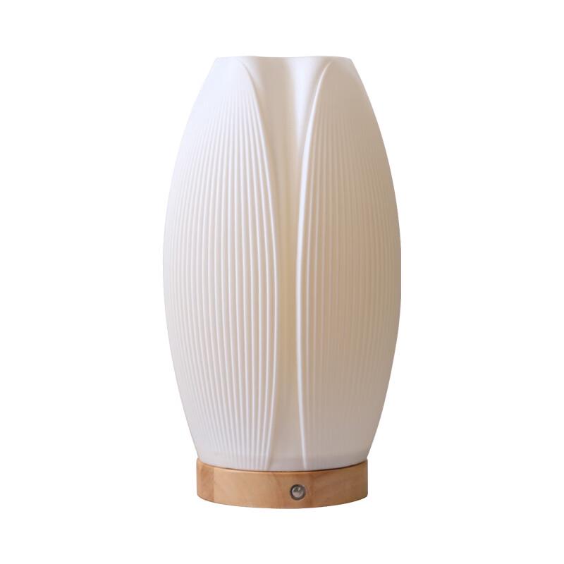 3D Tulip Solid Wood Wireless Charging Table Lamp